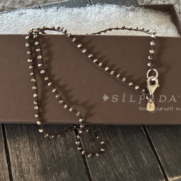 Silpada Jewelry - Silpada Silver Beaded Cord Necklace N2107